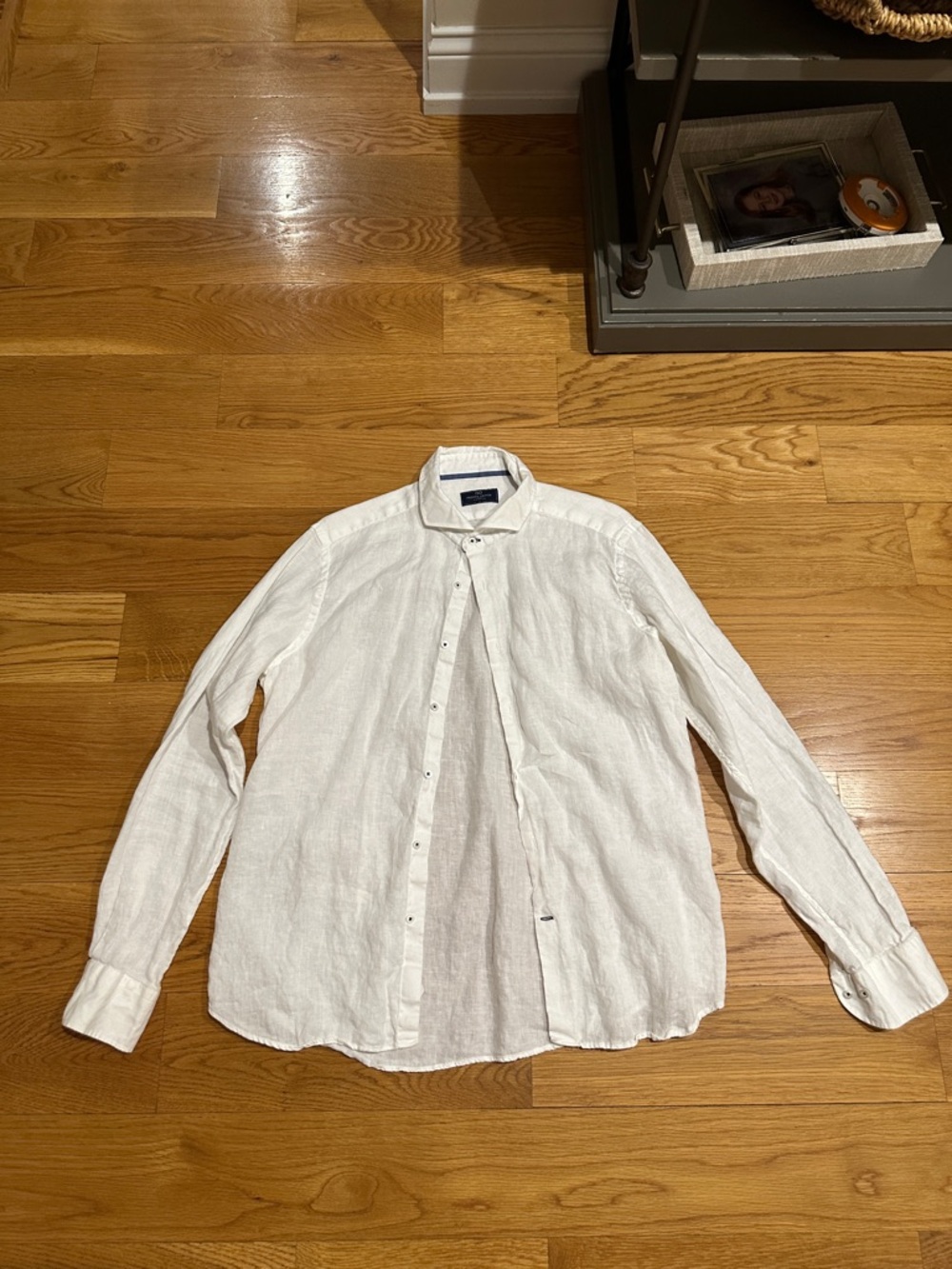 Men's White Linen Button-Down Shirt - Lightweight Casual by
